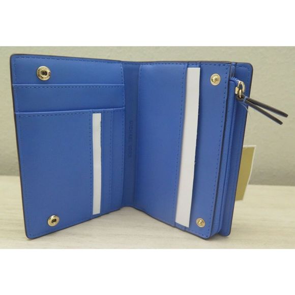 Michael Kors Jet Set Charm Oxford "MK" MD Snap Carryall Leather Wallet $128 - Picture 9 of 10